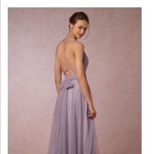 Lilac Grey Zaria Dress | BHLDN Anthropologie